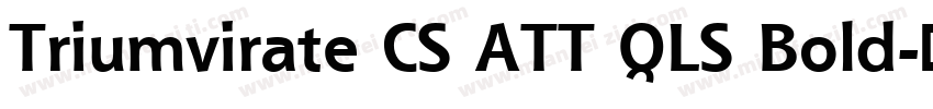 Triumvirate CS ATT QLS Bold字体转换